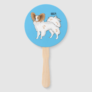Éventail Illustration de dessin pour chien de Papillon
