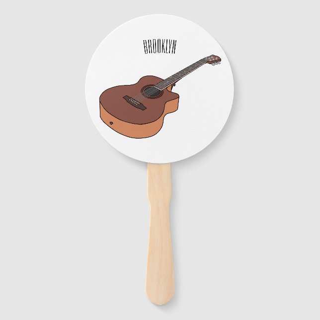 Éventail Illustration de guitare acoustique (Devant)
