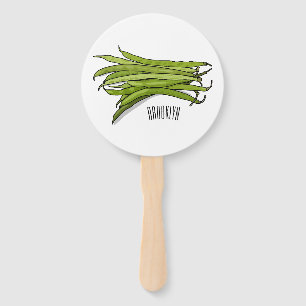 Éventail Illustration de haricots verts