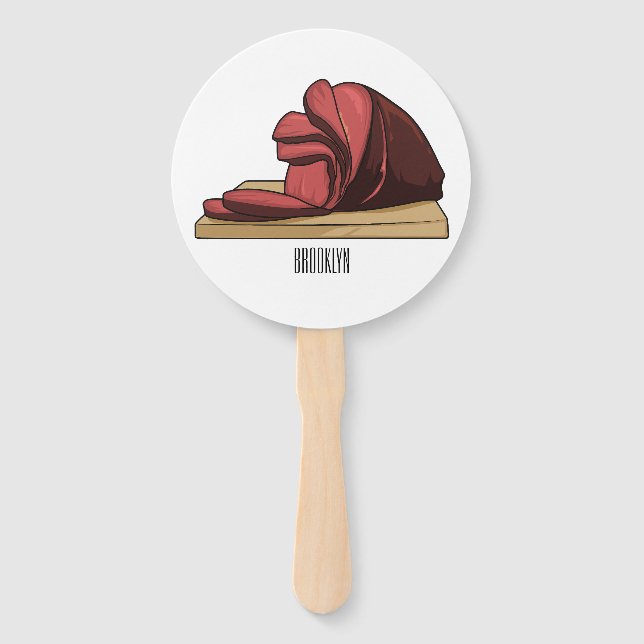 Éventail Illustration de jambon (Devant)