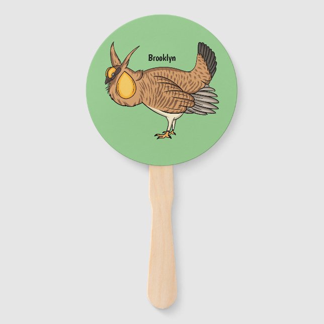 Éventail Illustration de la bande dessinée de poulet de pra (Devant)