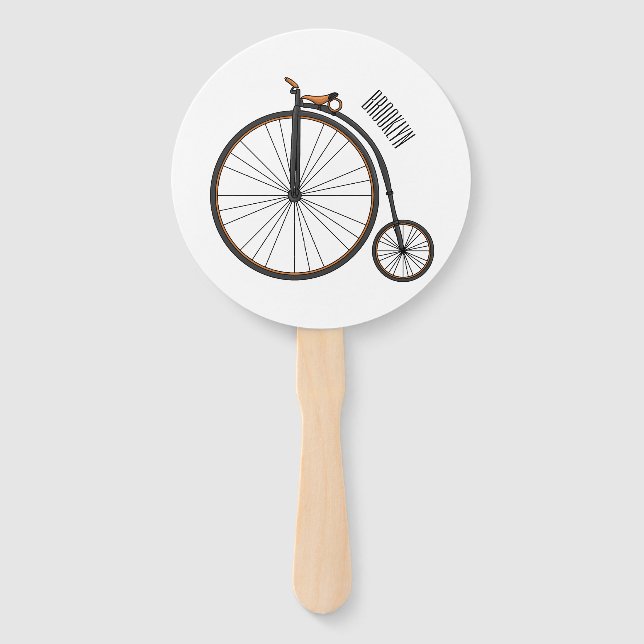 Éventail Illustration de la bande dessinée de vélo à grande (Devant)