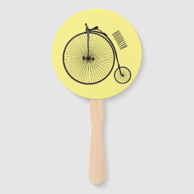 Éventail Illustration de la bande dessinée de vélo à grande (Devant)