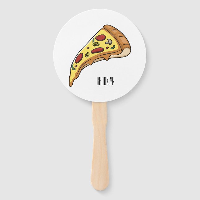 Éventail Illustration de la pizza (Devant)
