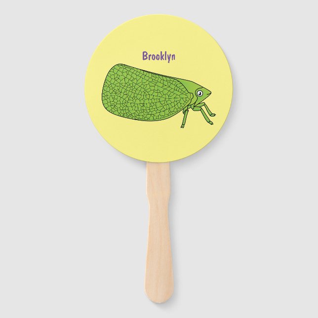 Éventail Illustration de l'insecte de la trémie verte mûre (Devant)