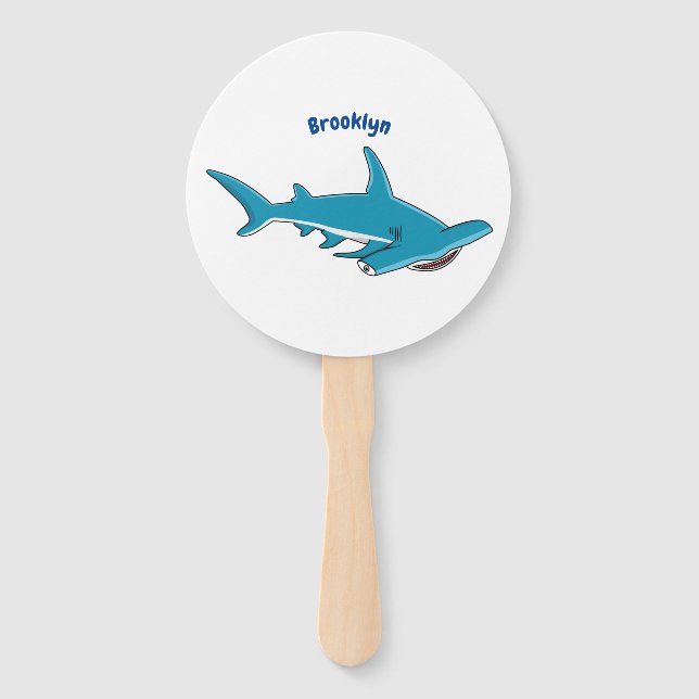 Éventail Illustration de requin marteau (Devant)