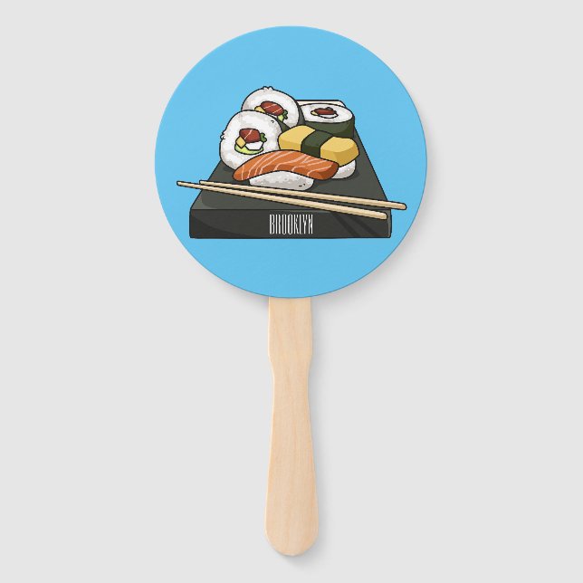 Éventail Illustration de sushi (Devant)