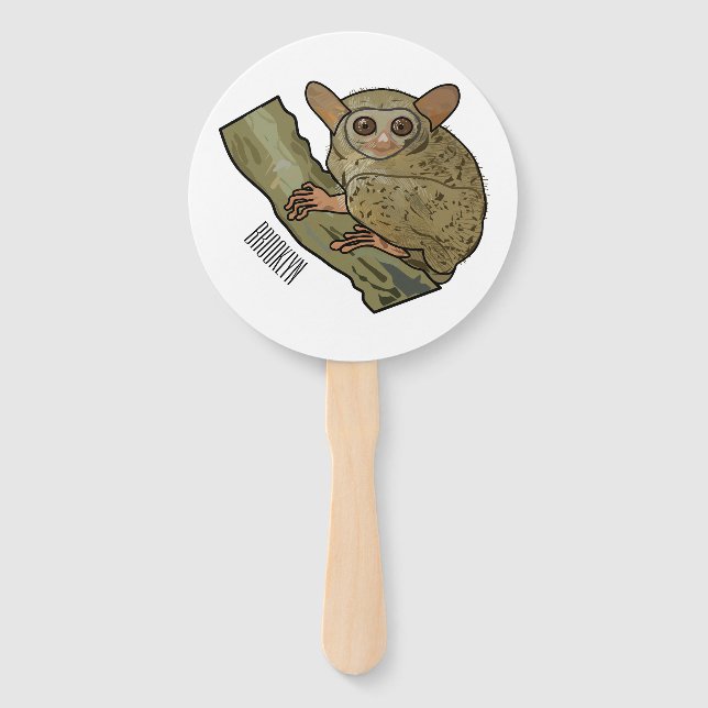 Éventail Illustration de Tarsier (Devant)
