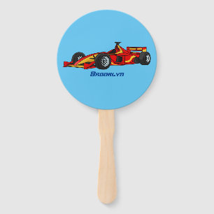 Éventail Illustration de voitures de course à grande vites