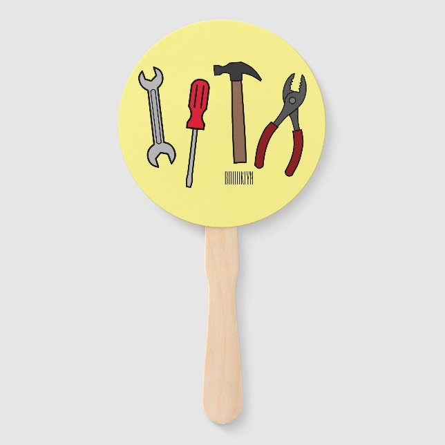 Éventail Illustration des outils de menuiserie (Devant)