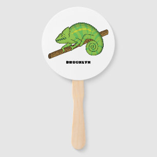 Éventail Illustration du caméléon de la parson