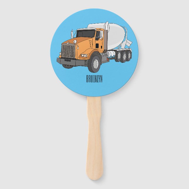 Éventail Illustration du camion de mélange de béton (Devant)