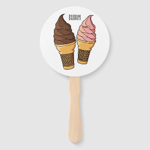 Éventail Illustration du cône de crème glacée