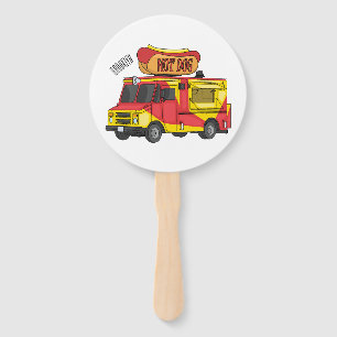 Éventail Illustration d'un camion de nourriture pour chien 