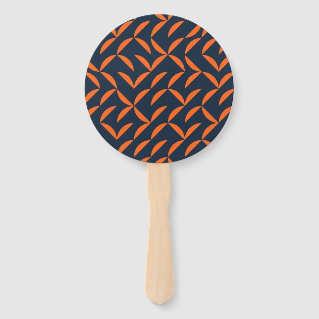 Éventail Illustration ondulée orange, cool, moderne, tendan (Devant)