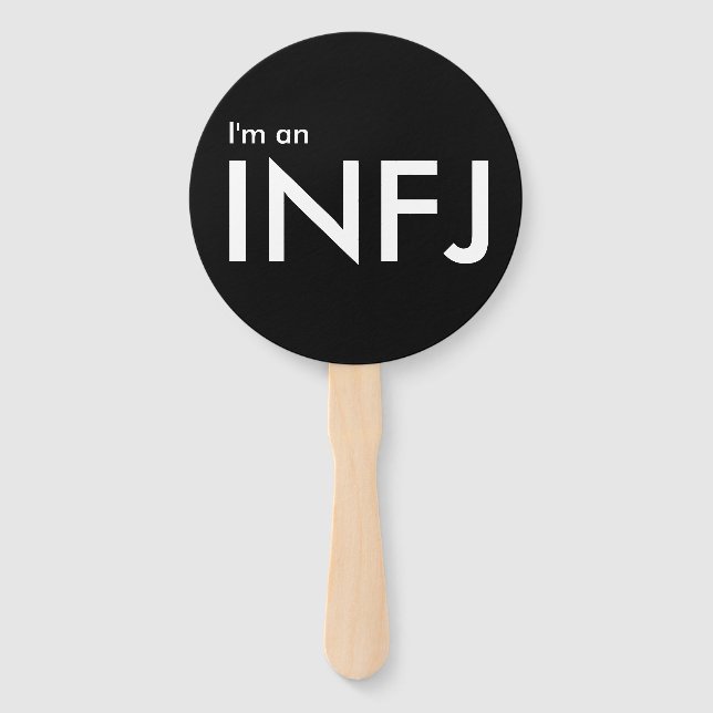 Éventail I'm an INFJ - Personality Type Black (Dos)