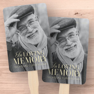 Éventail In Love Memory Modern Elegant Photo Memorial