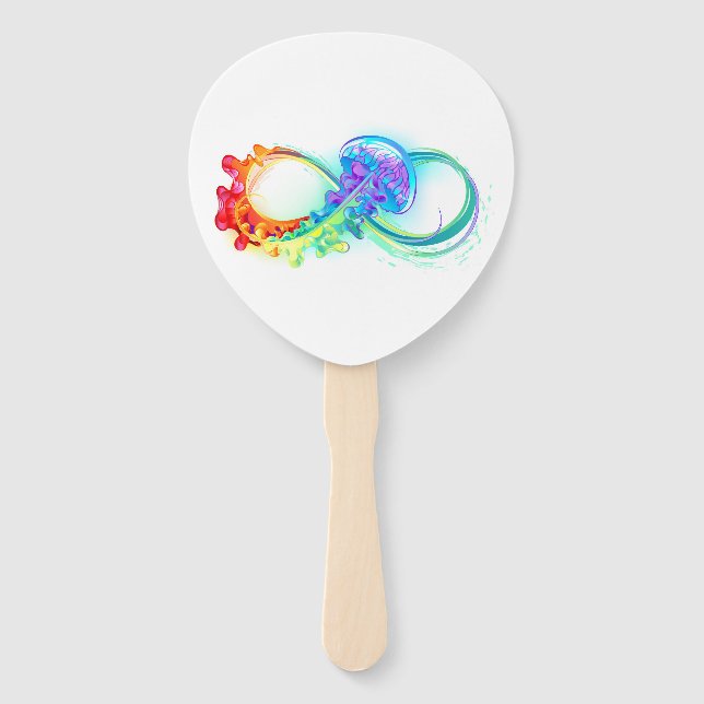 Éventail Infinity avec Rainbow Jellyfish (Devant)