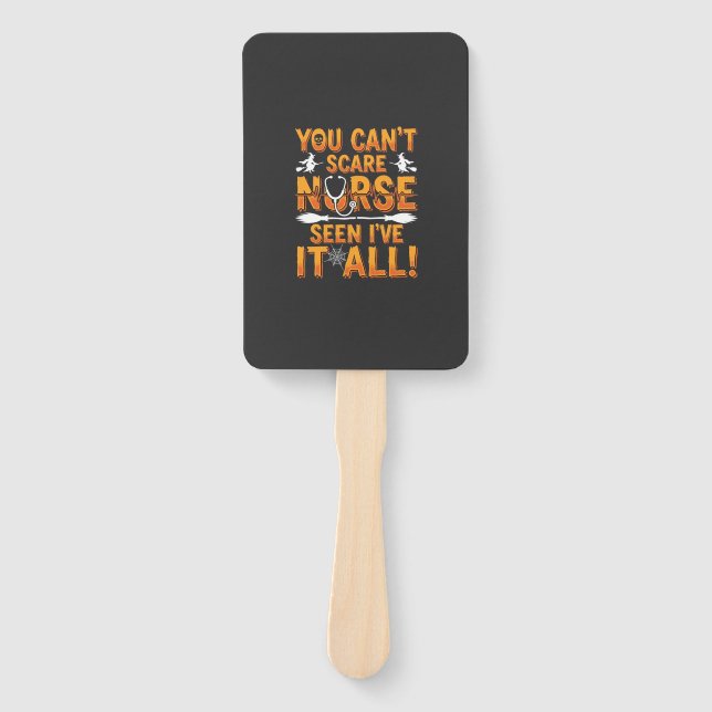 Éventail Infirmière d'Halloween a tout vu Design_1 (Devant)