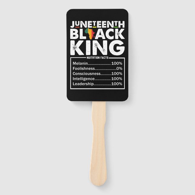 Éventail Informations nutritionnelles Juneteenth Black King (Devant)