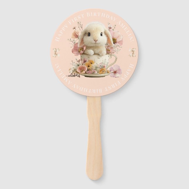 Éventail Invitation « Somebunny fête son premier anniversai (Dos)