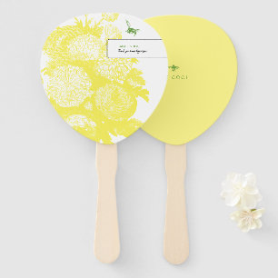 Éventail Jardin Bee Toile Cheveux Jaune Fan de fête
