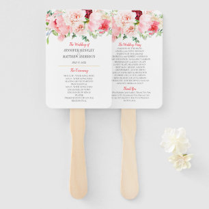 Éventail Jardin d'aquarelle sauvage Florals Mariage