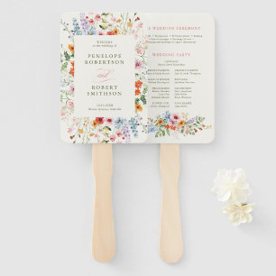 Éventail Jardin de mariage rustique de prairie printanière 