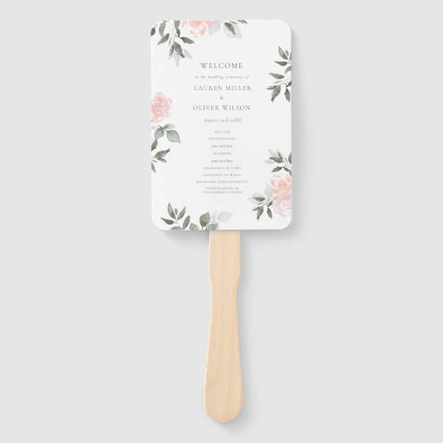 Éventail Jardin Fleuris Programme de mariage Ventilateur à  (Devant)