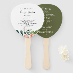 Éventail Jardin luxuriant Programme de mariage floral Venti