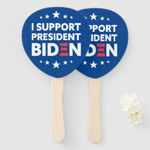 Éventail Je soutiens le président Biden Stars Couleur perso