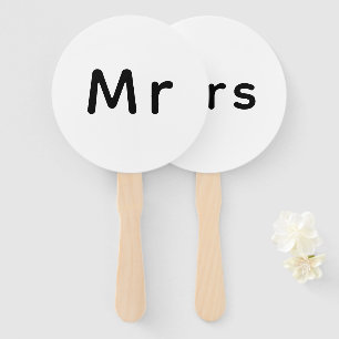 Éventail Je Viens De Marier M. & Mme Monogramme Mariage