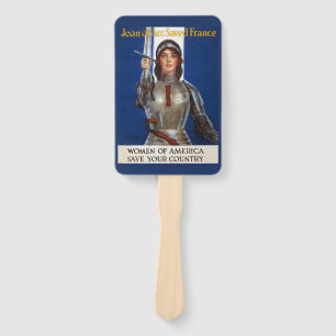 Éventail Jeanne d'Arc Héroïne Française, Chevalière La Puce