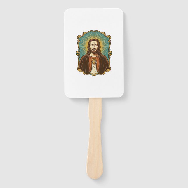 Éventail Jésus Bouchon de Vin Cassé Bouteille Sommelier Par (Devant)