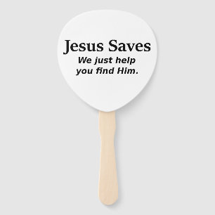 Éventail Jésus économise - nous vous aidons juste à le