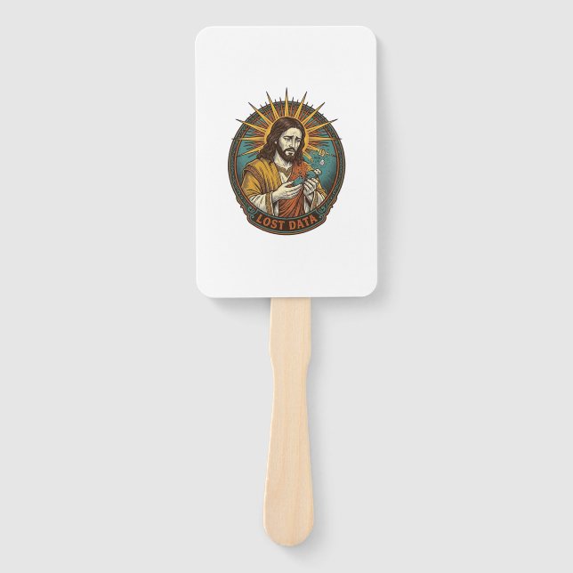 Éventail Jésus Écrasé Clé USB Perte de Données Humour_1 (Devant)