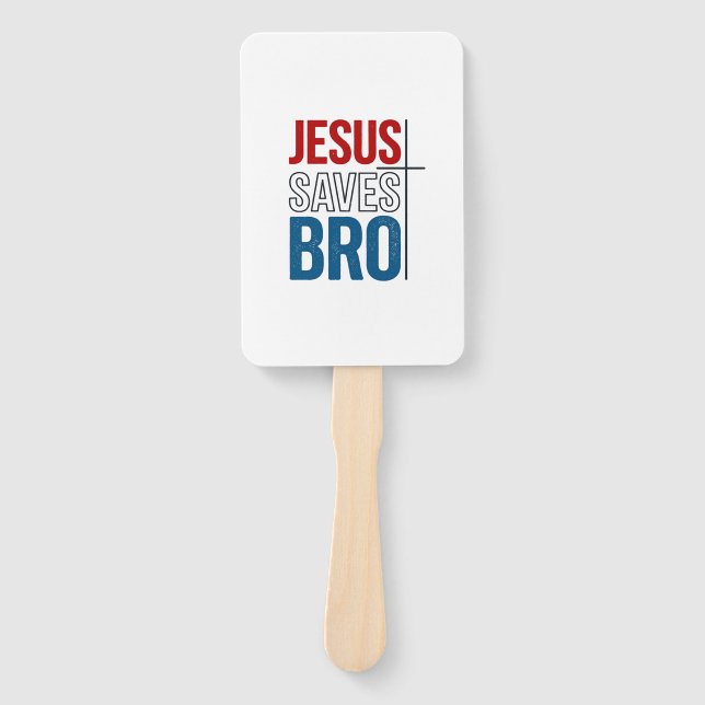 Éventail Jésus Sauve Frère Typographie Chrétienne Design T- (Devant)
