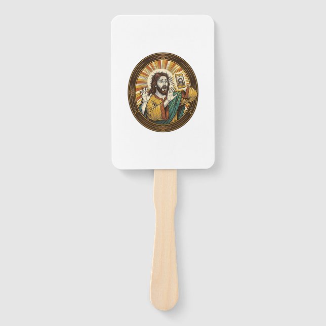 Éventail Jesus Selfie Accidentel avec la Caméra Frontale et (Devant)