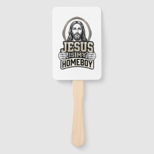 Éventail Jésus vintage est mon pote gravé design vectoriel