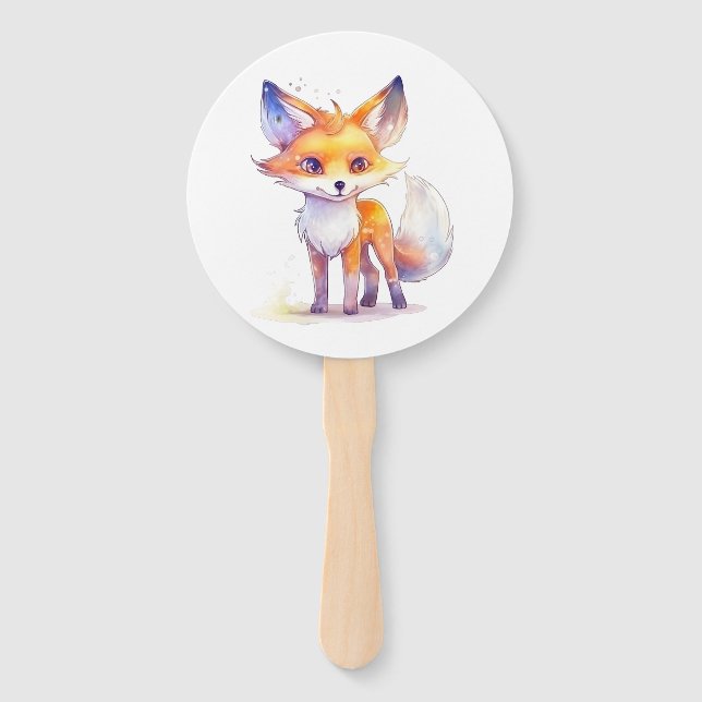 Éventail Joli Baby Fox ensemble de ventilateurs (Dos)