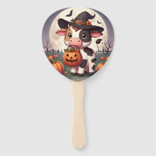Éventail Jolie vache sorcière Halloween