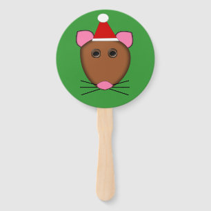 Éventail Joyeuse souris de Noël