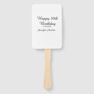 Éventail Joyeux 30e anniversaire ajouter nom date élégant s