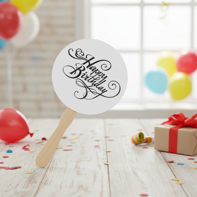 Éventail Joyeux anniversaire (Happy Birthday Hand Fan)