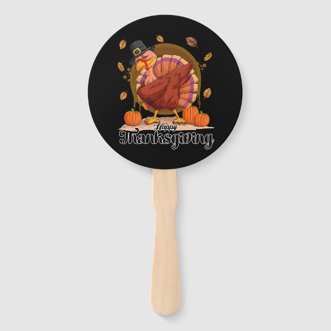 Éventail Joyeux Thanksgiving  (Devant)