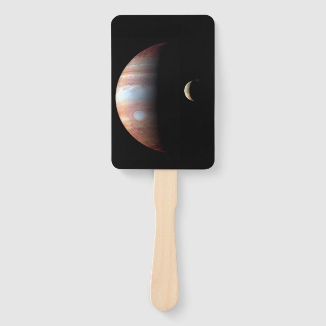 Éventail Jupiter Géant Gaz Planète & Io Galilée Lune (Devant)