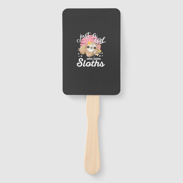 Éventail Just A Girl Who Loves Sloth Tee Cute Sloth Lover G (Devant)