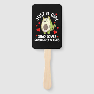 Éventail Juste Une Fille Qui Aime L'Avocado Et Les Chats