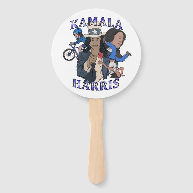 Éventail Kamala Harris Bootleg Rap (Devant)