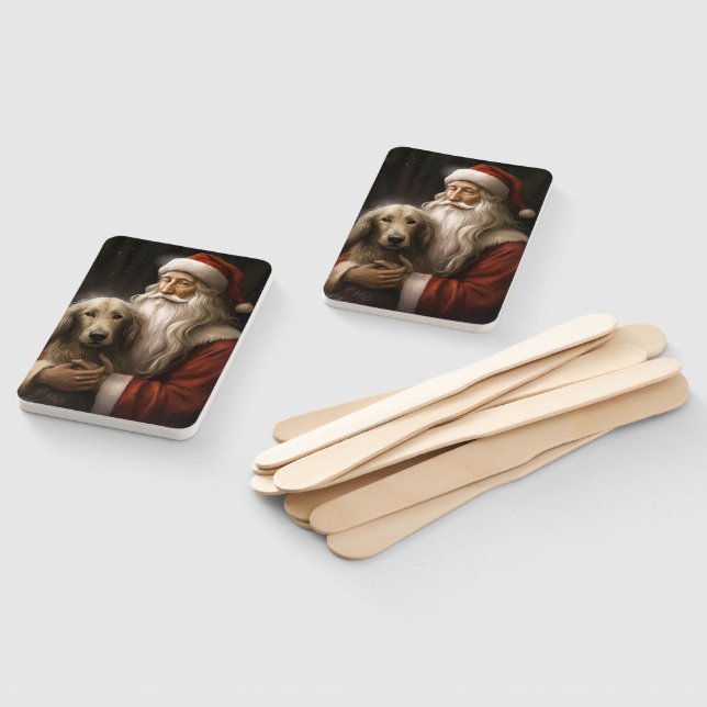 Éventail La hache afghane avec le Père Noël Festif Noël (Non-assemblé)